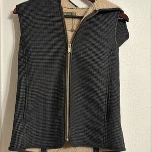 SFERA CASUAL Junior fleece vest, size M, checked, sheepskin